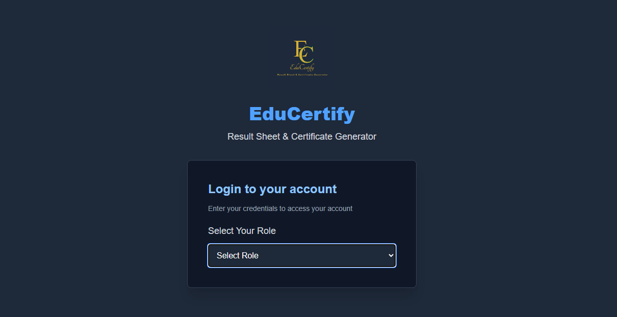 Edu Certify - Result Sheet & Certificate Generator
