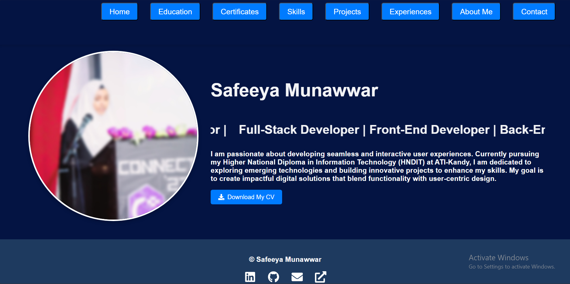 Web-Based Personal Portfolio